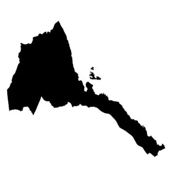 Eritrea map - filled hand-drawn map Stock Illustration
