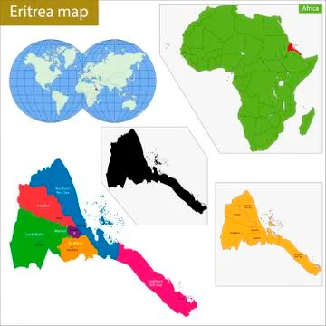 Eritrea map Stock Illustration
