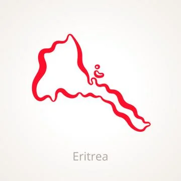 Eritrea - Outline Map Stock Illustration