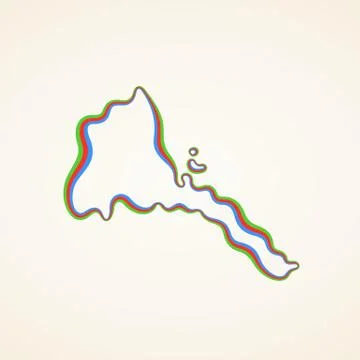Eritrea - Outline Map Stock Illustration