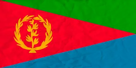 Eritrea paper flag Stock Illustration