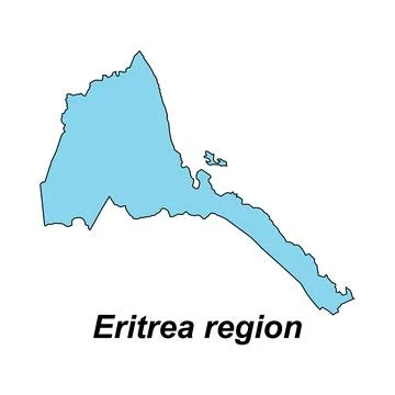 Eritrea region map Stock Illustration