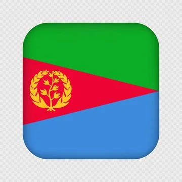 Eritrea square flag with gradient. Vector illustration. Ilustración de archivo