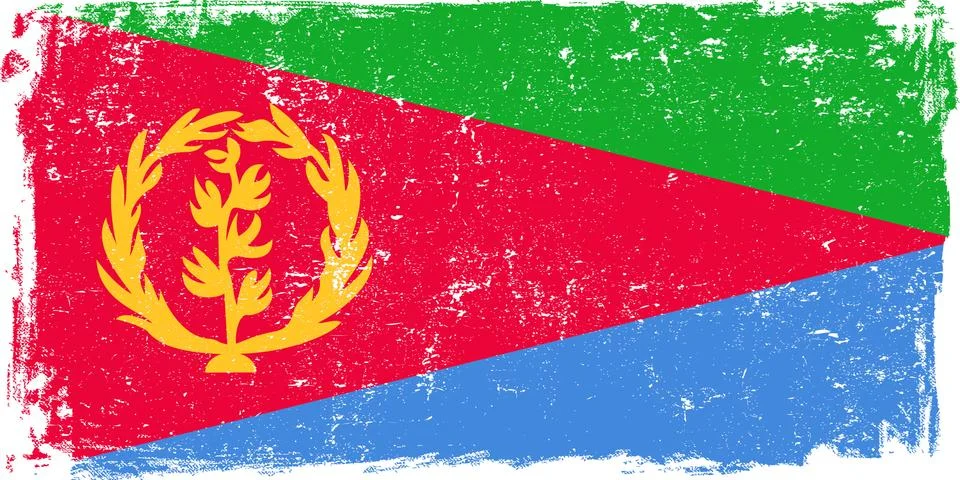 Eritrea Vector Flag on White Stock Illustration
