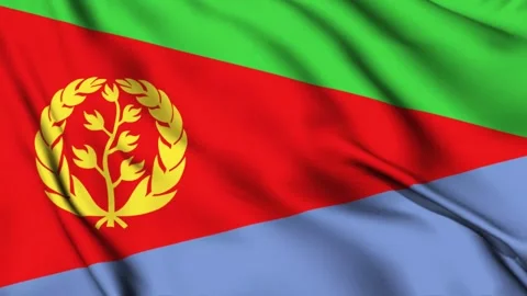 Eritrea waving flag 4K animation video Stock Footage 252996727