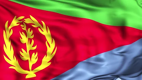 Eritrea Waving Flag Background Stock Footage 204136513