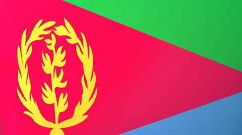 Eritrea Waving Flag Stock Footage 10761811