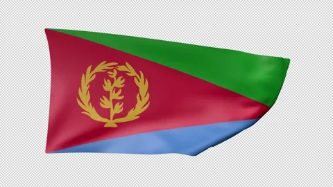Eritrea Waving Flag Transparent Alpha Stock Footage 274431605