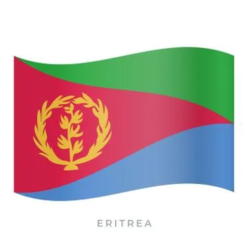 Eritrea waving flag vector icon. Vector illustration isolated on white. Stock-Illustration