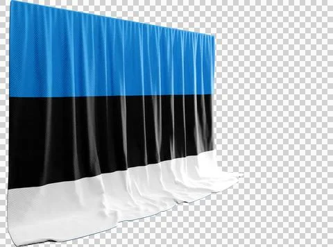 Eritrean Flag Curtain in 3D Rendering Eritrea's Rich History Illustration