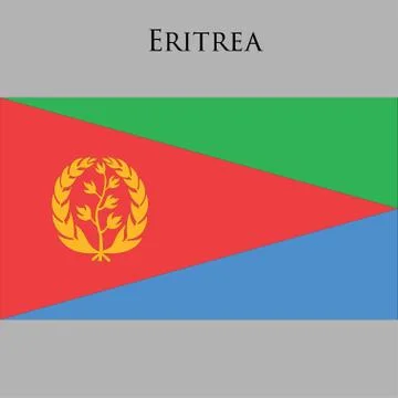 Eritrean flag on a gray Stock Illustration