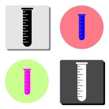 Erlenmeyer Flask. flat vector icon Stock Illustration