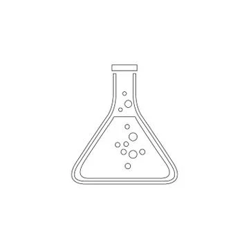 Erlenmeyer Flask. flat vector icon Stock Illustration