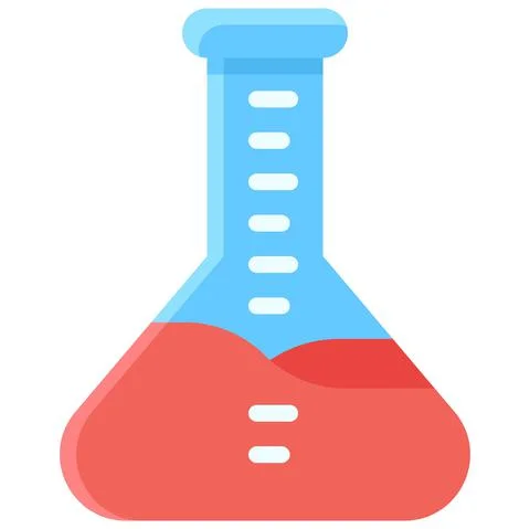 Erlenmeyer flask icon, Vaccine Development related vector Illustrazione stock
