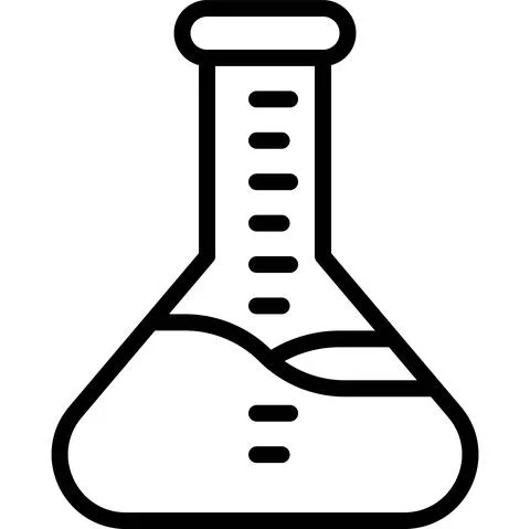 Erlenmeyer flask icon, Vaccine Development related vector Stock Illustration