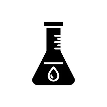 Erlenmeyer Flask Laboratory Science Glassware Icon Stock Illustration