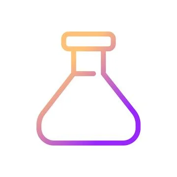 Erlenmeyer flask pixel perfect gradient linear ui icon Illustrazione stock