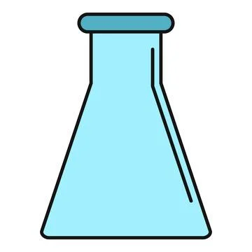 Erlenmeyer flask representing science education and research Stock Illustration