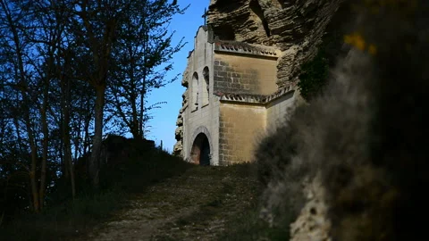 Ermita De La Virgen De La Peña, Tosantos, Province Burgos, Spain, Europe Stock Footage 130825769
