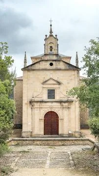 Ermita de Nuestra Seora de la Esperanza near the Entrepeas Reservoir in Cas.. Stock Photos