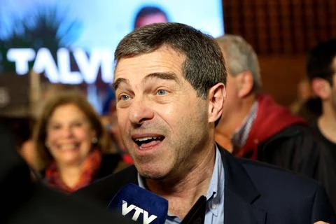 Ernesto Talvi wins the internal elections of the Colorado Party, Montevideo, Uru Stock Photos