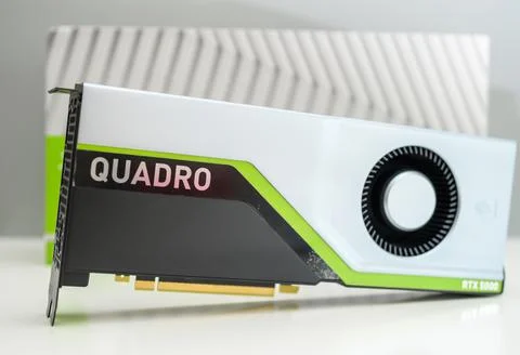Ero project of new GPU Nvidia Quadro RTX 5000 video gpu card based on the Turing Foto stock