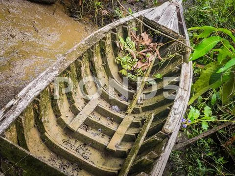 A erode wooden ship Stock Photos