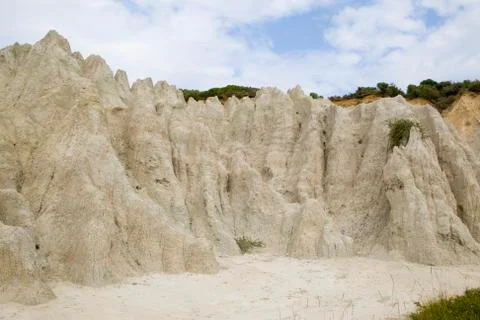 Eroded clay formations Stock Photos