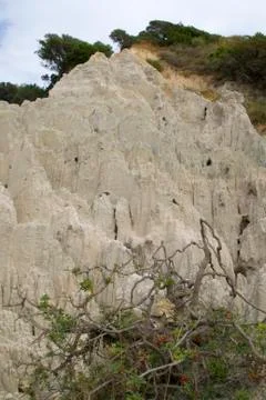 Eroded clay formations Foto stock