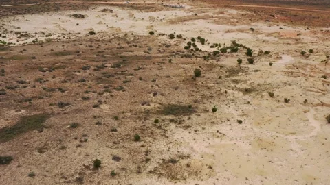 Eroded by Elements dirty grounds and sandstone formations Lake Munto 4k. Stock Footage 171190287