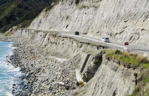 Eroded highway Fotos de archivo