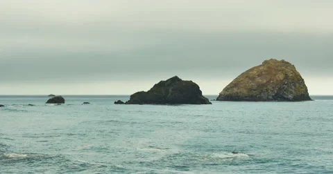 Eroded Ocean Rocks Stock Footage 45099279