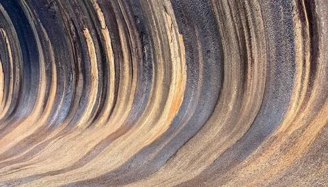 Eroded Rock Formation with Layered Patterns 2 写真素材