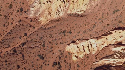 Eroded rock formations in the arid mountains Stock Footage 285430586