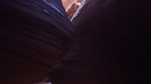 Eroded rock formations at Lower Antelope Canyon Stock Footage 104115034