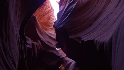 Eroded rock formations at Lower Antelope Canyon Stock Footage 104115133