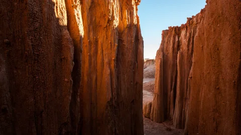 Eroded rock formations at sunset Stock Footage 54231875