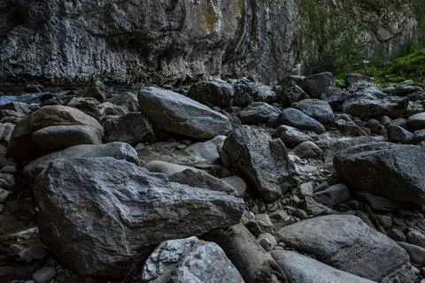 Eroded rock fortations, stone structures that stood the test of time in Sohod Stock Photos