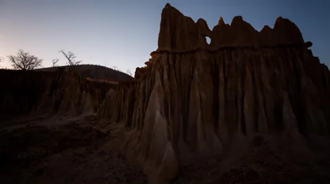 Eroded sand formations and bizarre structures Stock Footage 54275574