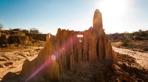 Eroded sand formations Stock Footage 54274284