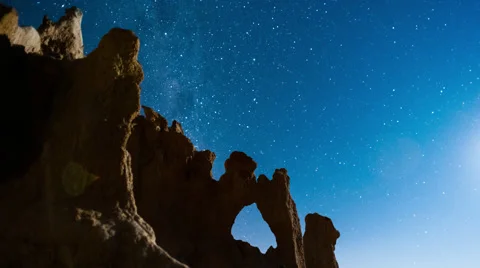 Eroded sand formations at sunset  Stock Footage 54230430