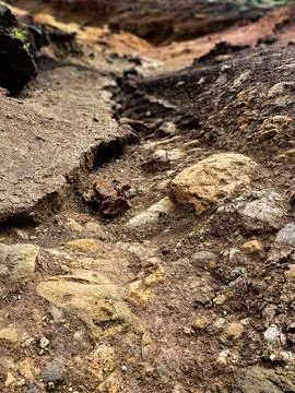 Eroded Soil and Rock Path Stock Photos