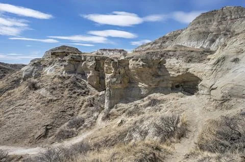 Eroded Soil at Dinosaur Provincial Park Stock Photos