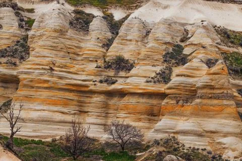 Eroded stone cliffs Stock Photos