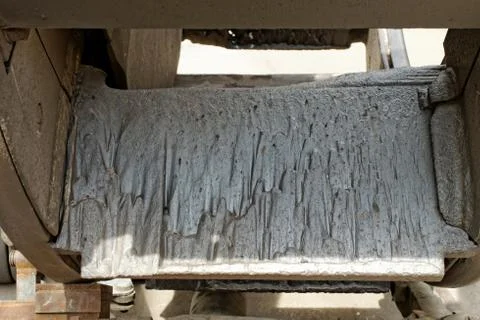 Eroded surface of the mill blades Stock Photos