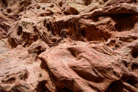 Eroded by water and wind cliffs in the canyon, Little Wild Horse Canyon, Sa.. Stock Photos