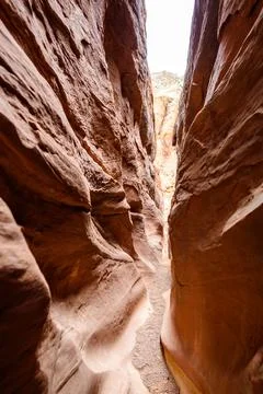 Eroded by water and wind cliffs in the canyon, Little Wild Horse Canyon, Sa.. Stock Photos