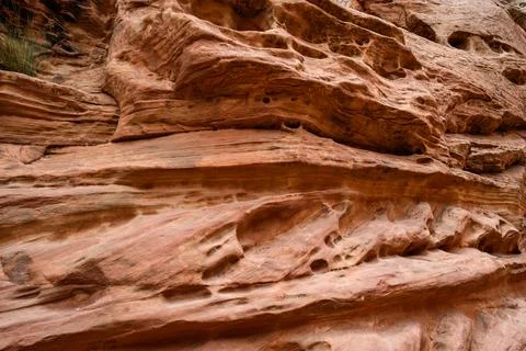 Eroded by water and wind cliffs in the canyon, Little Wild Horse Canyon, Sa.. Fotos Stock