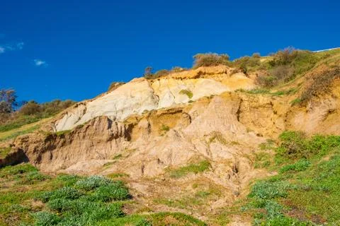 Eroding cliffs of Olivers Hill in Frankston, Victoria, Australia Foto stock