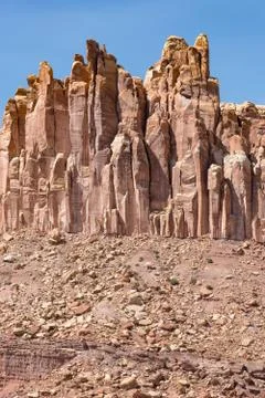 Eroding Formations in Cathedral Valley Foto stock